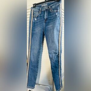 WILD FABLE Blue Skinny Jeans with Side Stripes
